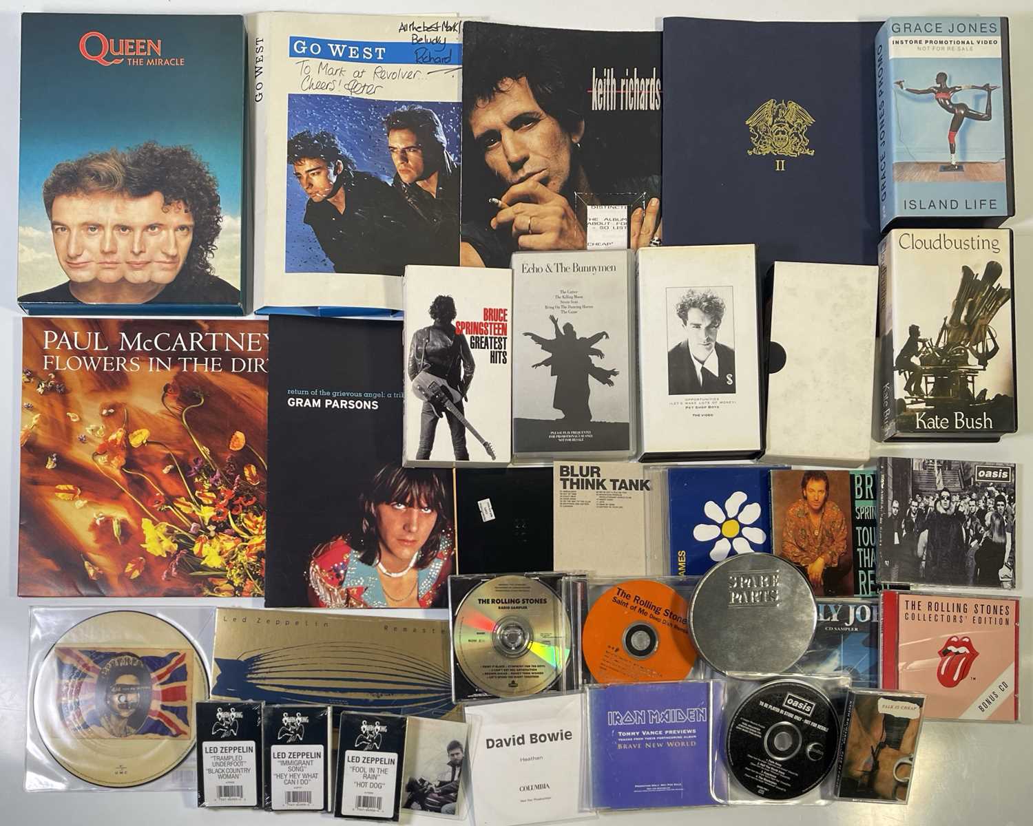 Lot 67 - PROMOTIONAL CDS, VHS, CASSETTE COLLECTION.