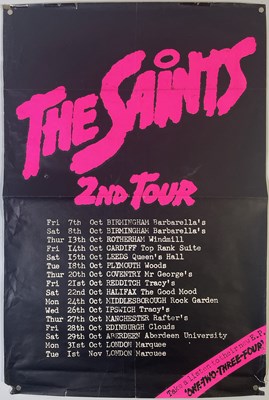 Lot 224 - PUNK INTEREST - THE SAINTS - ORIGINAL SEPTEMBER 1977 TOUR POSTER.
