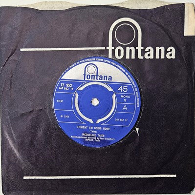 Lot 301 - JACQUELINE TAIEB - TONIGHT I'M GOING HOME 7" (FONTANA TF 952 - UK PRESSING)