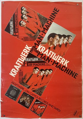 Lot 227 - KRAFTWERK - ORIGINAL CAPITOL RECORDS PROMO POSTER FOR THE MAN MACHINE.
