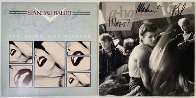 Lot 362 - 1980S AUTOGRAPHED LPS - SPANDAU BALLET / A-HA.