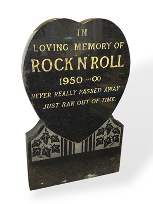 Lot 559 - THE WHO - ORIGINAL GRAVESTONE USED ON COVER OF JOHN ENTWISTLE'S 'RIGOR MORTIS..'