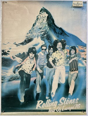 Lot 425 - THE ROLLING STONES - 1976 TOUR POSTER AND TICKET STUB.