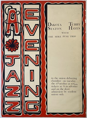 Lot 232 - JAZZ INTEREST - ORIGINAL 1967 TUBBY HAYES POSTER.