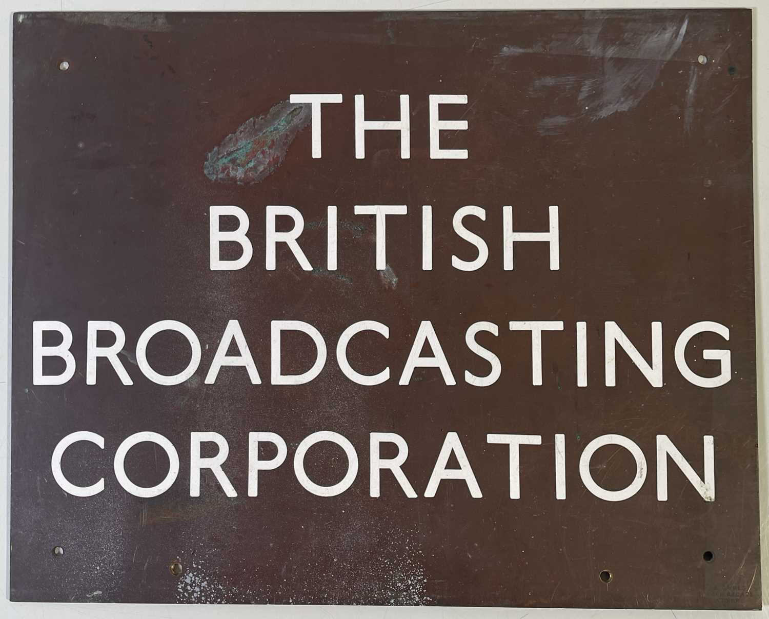 Lot 81 - BBC MEMORABILIA - ORIGINAL COPPER SIGN.
