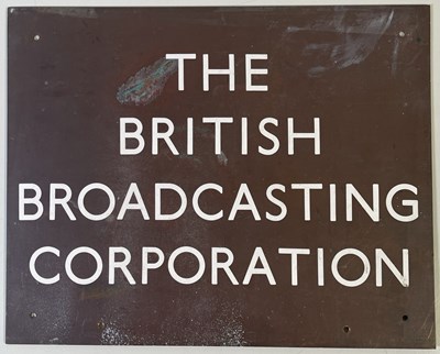Lot 81 - BBC MEMORABILIA - ORIGINAL COPPER SIGN.