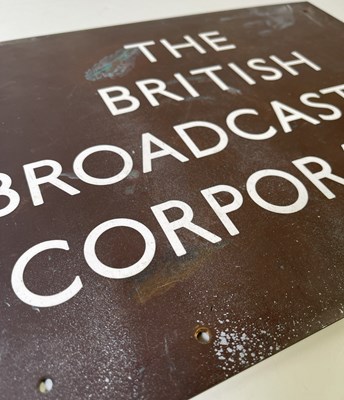 Lot 81 - BBC MEMORABILIA - ORIGINAL COPPER SIGN.