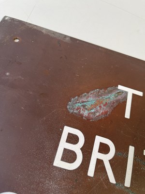Lot 81 - BBC MEMORABILIA - ORIGINAL COPPER SIGN.