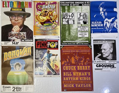 Lot 237 - EUROPEAN CONCERT / FESTIVAL POSTER COLLECTION INC PINKPOP / GUNTHER KIESER DESIGNS.