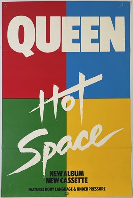 Lot 243 - QUEEN - HOT SPACE - ORIGINAL EMI PROMOTIONAL POSTER.