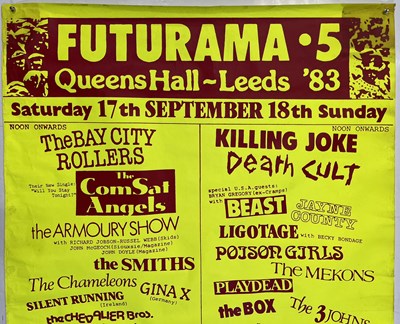 Lot 531 - THE SMITHS - ORIGINAL 1983 FUTURAMA 5 FESTIVAL BILLBOARD POSTER.