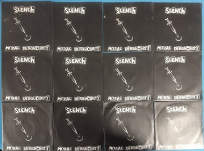 Lot 1110 - STENCH - MORAL DEBAUCHERY (PEEL-OFF 5) 7" COLLECTION - 111 COPIES