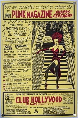 Lot 252 - PUNK INTEREST - 1978 PUNK MAGAZINE AWARDS POSTER.