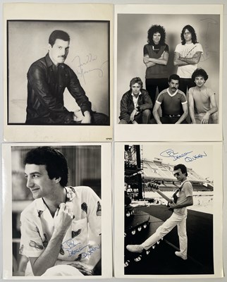 Lot 462 - QUEEN - FOUR SIGNED PHOTOGRAPHS INC FREDDIE MERCURY.