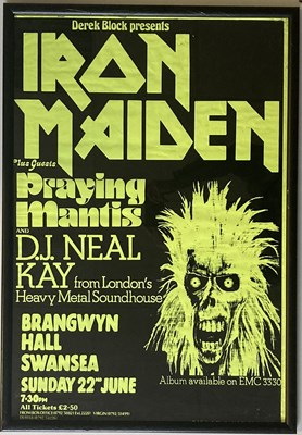 Lot 323 - IRON MAIDEN 1980 CONCERT POSTER.
