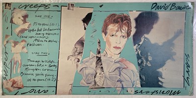 Lot 593 - DAVID BOWIE - ORIGINAL SCARY MONSTERS SHOP DISPLAY BOARD.
