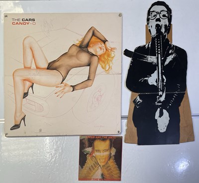 Lot 262 - SHOP DISPLAYS INC LARGE 'THE CARS' SIGNED VARGAS DISPLAY / ELVIS COSTELLO AND MORE.