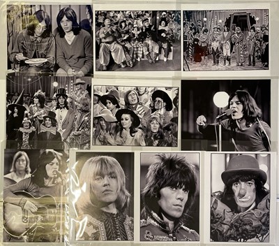 Lot 426 - THE ROLLING STONES / THE BEATLES - ORIGINAL MIKE RANDOLPH ROCK N ROLL CIRCUS PHOTOGRAPHS.