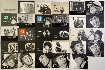 Lot 86 - TOP OF THE POPS - ORIGINAL CAMERA CARDS WITH ARTIST INFO INC BEATLES / STONES.