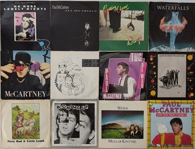 Lot 1262 - PAUL MCCARTNEY, WINGS, JOHN LENNON, YOKO ONO, GEORGE HARRISON AND RINGO 7" COLLECTION