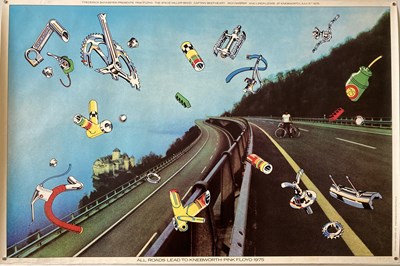 Lot 550 - PINK FLOYD 1975 KNEBWORTH ORIGINAL HIPGNOSIS POSTER.