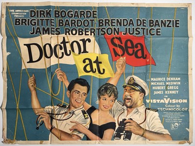 Lot 98 - DOCTOR AT SEA (1955) - ORIGINAL UK QUAD POSTER.