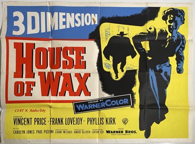 Lot 99 - VINCENT PRICE - ORIGINAL 'HOUSE OF WAX' (1953) UK QUAD POSTER.