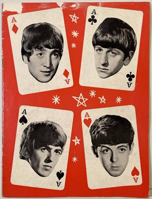 Lot 441 - THE BEATLES - ORIGINAL 1964 FOUR ACES TOUR PROGRAMME WITH GLASGOW ODEON TICKET STUB.