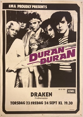 Lot 330 - DURAN DURAN SWEDISH CONCERT POSTER.