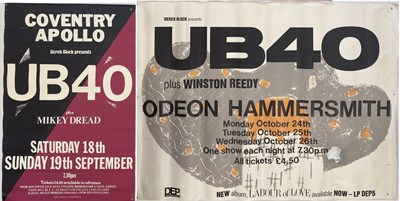 Lot 332 - UB40 CONCERT POSTERS.