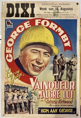Lot 110 - LAUREL AND HARDY / GEORGE FORMBY - ORIGINAL BELGIAN FILM POSTERS.