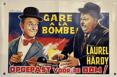 Lot 110 - LAUREL AND HARDY / GEORGE FORMBY - ORIGINAL BELGIAN FILM POSTERS.