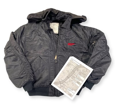 Lot 83 - JAMES BOND - CAST AND CREW JACKET FROM 'WORLD IS NOT ENOUGH' (1999) / SPECTRE PRODUCTION DOCUMENT.