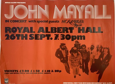 Lot 338 - JOHN MAYALL ROYAL ALBERT HALL CONCERT POSTER.