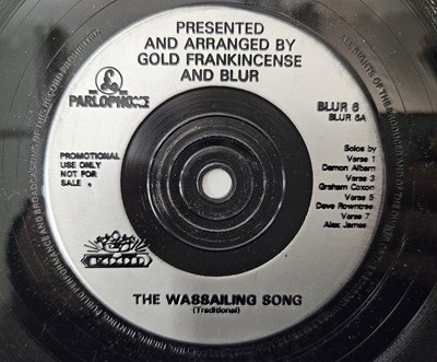 Lot 341 - GOLD FRANKINCENSE AND BLUR - THE WASSAILING SONG 7" (UK PROMO - PARLOPHONE - BLUR 6)