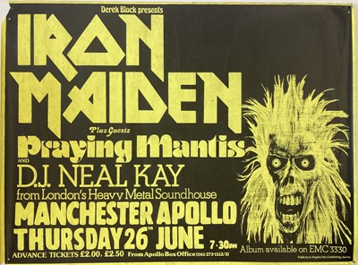 Lot 339 - IRON MAIDEN MANCHESTER APOLLO CONCERT POSTER.