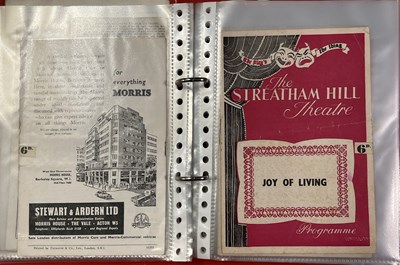 Lot 12 - VINTAGE / EARLY 20TH-CENTURY THEATRE PROGRAMMES AND MEMORABILIA.