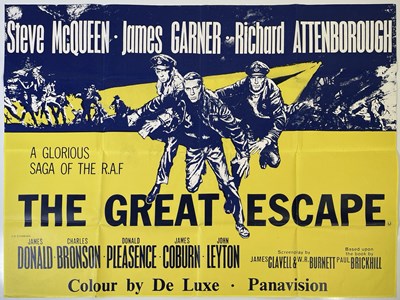 Lot 130 - THE GREAT ESCAPE (1963) UK QUAD FOR 70S RE-RELEASE.