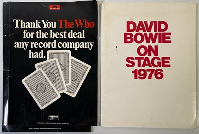 Lot 58 - THE WHO / DAVID BOWIE - ORIGINAL C 1970S PRESS KITS.