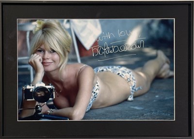 Lot 56 - BRIGITTE BARDOT - SIGNED COLOUR IMAGE.