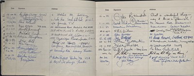 Lot 59 - MULTIPLE SIGNED VISITORS BOOK - INC QUENTIN TARANTINO / TERENCE STAMP AND MANY MORE.