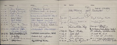 Lot 59 - MULTIPLE SIGNED VISITORS BOOK - INC QUENTIN TARANTINO / TERENCE STAMP AND MANY MORE.