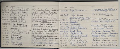 Lot 59 - MULTIPLE SIGNED VISITORS BOOK - INC QUENTIN TARANTINO / TERENCE STAMP AND MANY MORE.