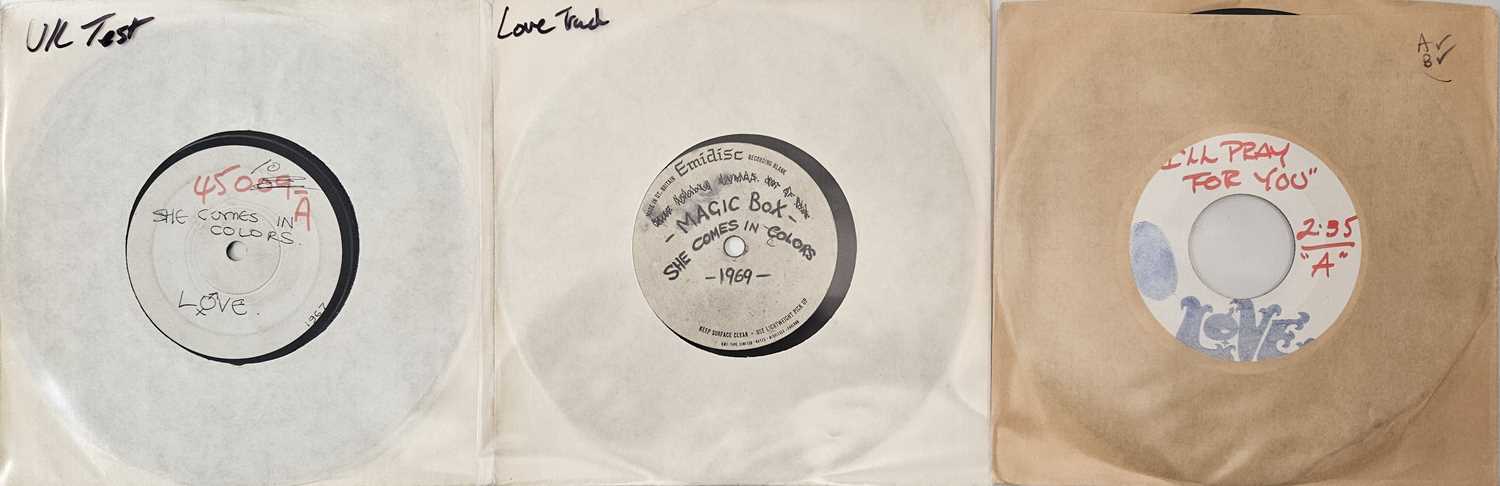 Lot 38 - LOVE - 7" TEST PRESSING/ ACETATE RARITIES PACK