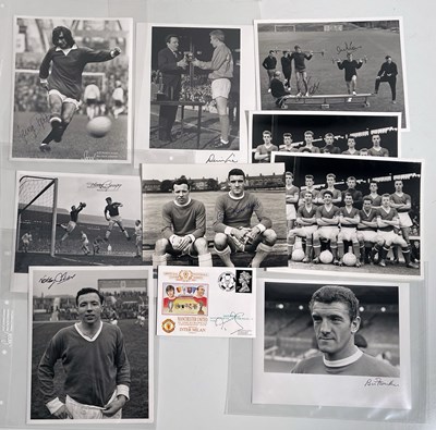 Lot 257 - FOOTBALL MEMORABILIA - MANCHESTER UNITED LEGENDS SIGNED PHOTOS INC GEORGE BEST.