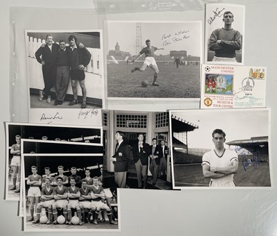 Lot 258 - FOOTBALL MEMORABILIA - MANCHESTER UNITED LEGENDS SIGNED PHOTOS INC GEORGE BEST.