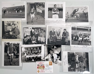 Lot 259 - FOOTBALL MEMORABILIA - MANCHESTER UNITED - LEGENDS SIGNED PHOTOGRAPHS.