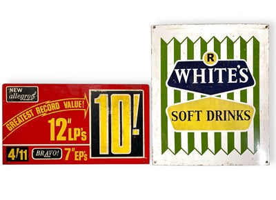 Lot 13 - VINTAGE ADVERTISING - SIGNS INC RECORD SHOP VINYL SALE SIGN.