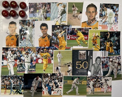 Lot 235 - CRICKET - COLLECTION OF SIGNED PHOTOGRAPHS AND BALLS.