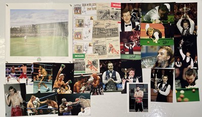 Lot 236 - AUTOGRAPHED SPORTING MEMORABILIA - TENNIS / BOXING / RUGBY.